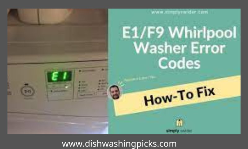 Common Causes Of Kitchenaid Dishwashers Error Code E1