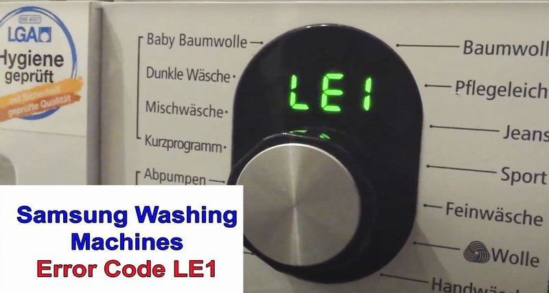 Common Causes Of Samsung Washing Machines Error Code Le