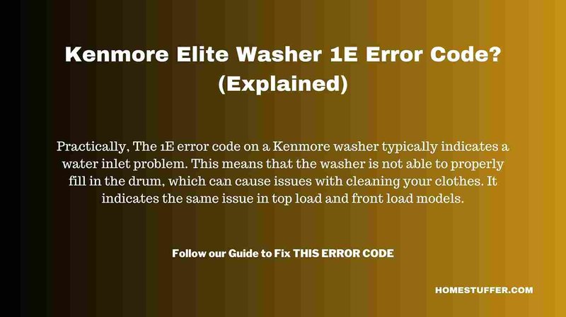 Does Resetting Fix Kenmore Water Heaters Error Code E2?