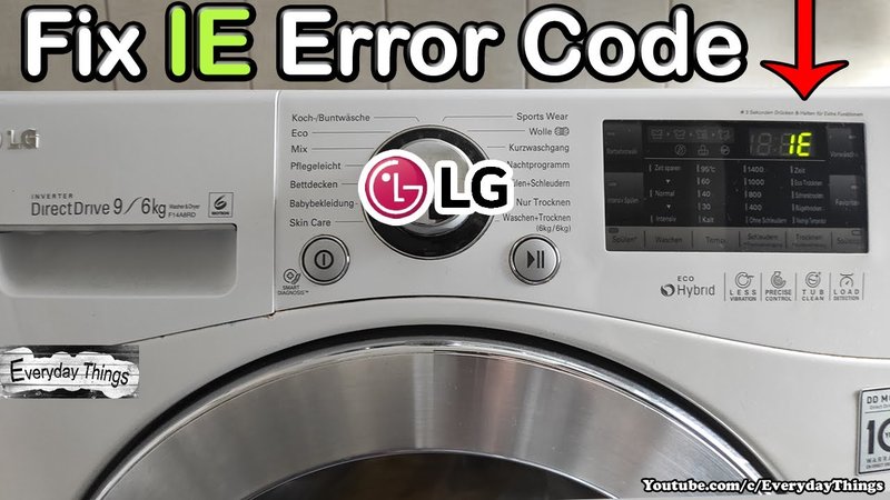 Does Resetting Fix Lg Washing Machines Error Code E1?