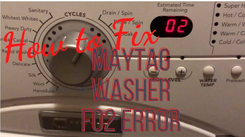 Does Resetting Fix Maytag Washing Machines Error Code F2?