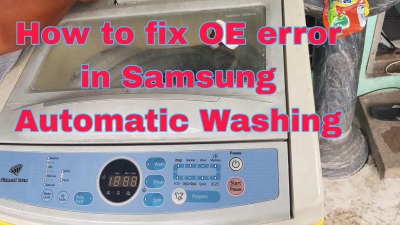 How To Prevent Samsung Washing Machines Error Code Oe In The Future