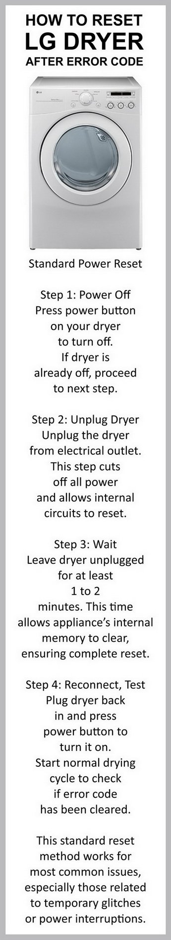 How To Reset Lg Dryers After Error Code He