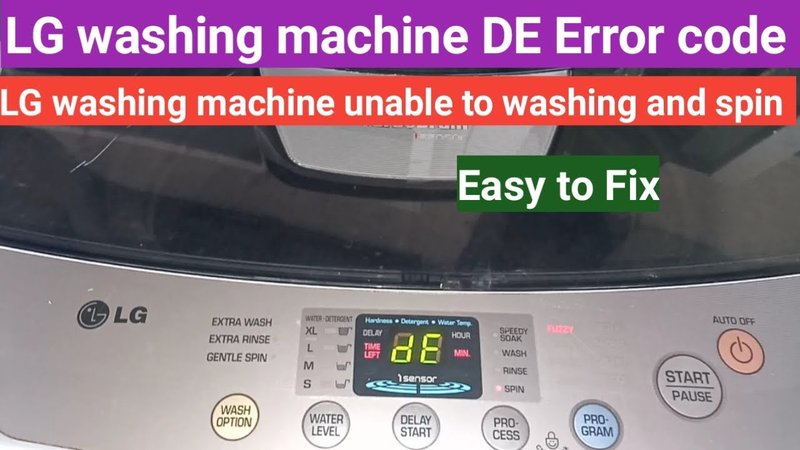How To Reset Lg Washing Machines After Error Code E3