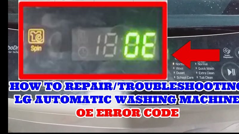 How To Reset Lg Washing Machines After Error Code Oe