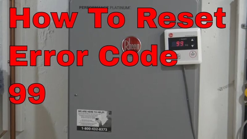 How To Reset Rheem Water Heaters After Error Code Ue