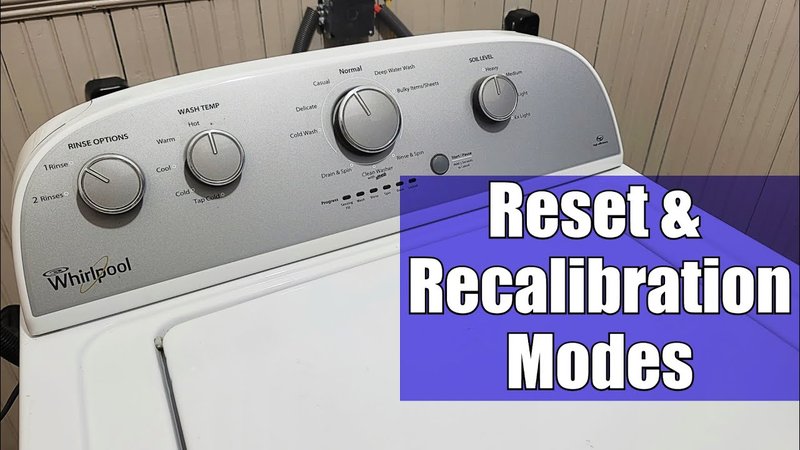 How To Reset Whirlpool Washing Machines After Error Code Oe