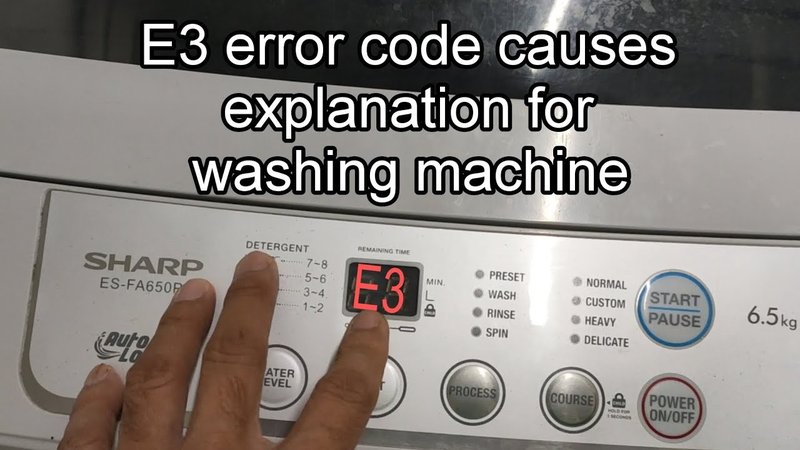 What Does Ge Washing Machines Error Code E3 Mean?