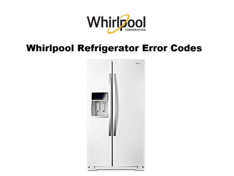 What Does Whirlpool Refrigerators Error Code E2 Mean?