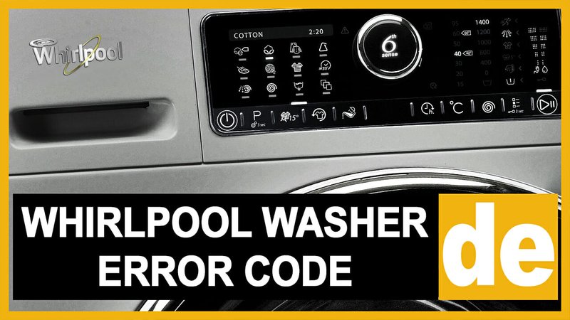 What Does Whirlpool Washing Machines Error Code Se Mean?
