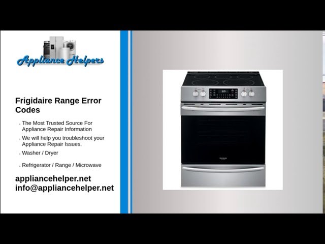 What Happens If You Don'T Fix Frigidaire Ovens & Ranges Error F1?